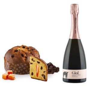 Spumante Metodo Classico Brut Rosé "Gioì" 2019 - San Salvatore 1988 ( Astuccio ) Panettone cioccolato e caramello
